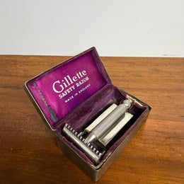 Vintage Gillette Safety Razor & Blade Holder