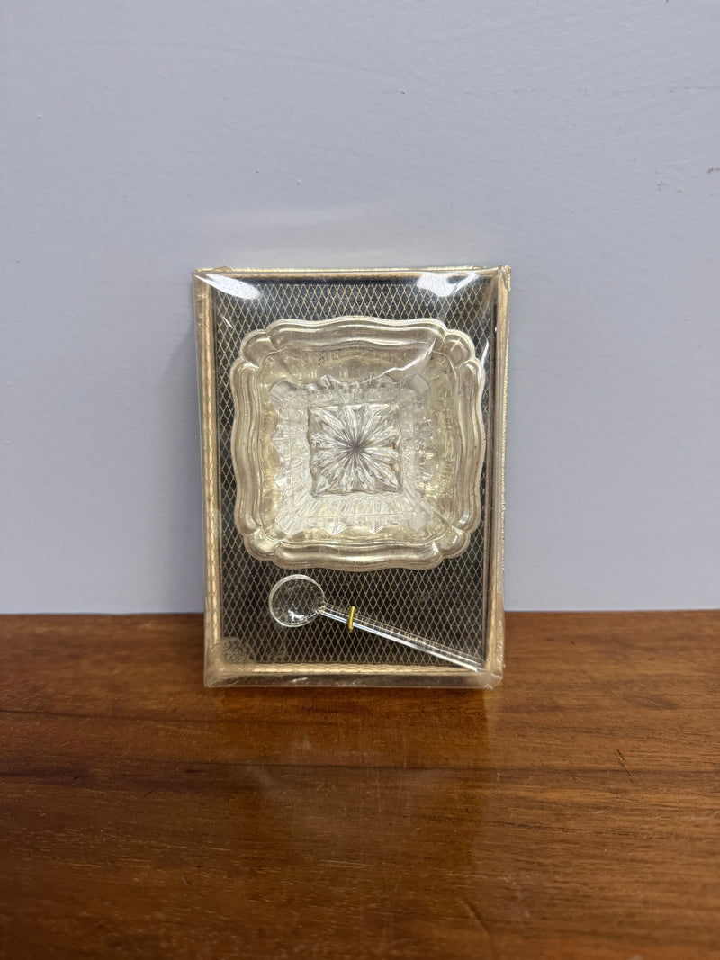 Vintage Salt With Spoon In Original Box