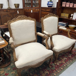 French Pair of Early 19th Century Louis XV Style Armchairs