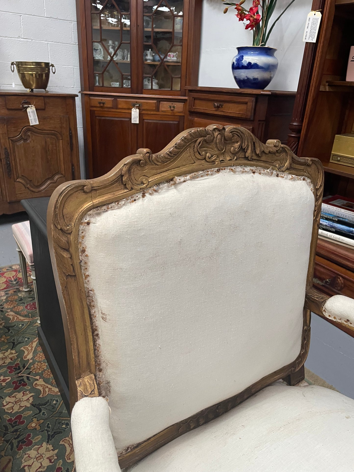 French Pair of Early 19th Century Louis XV Style Armchairs