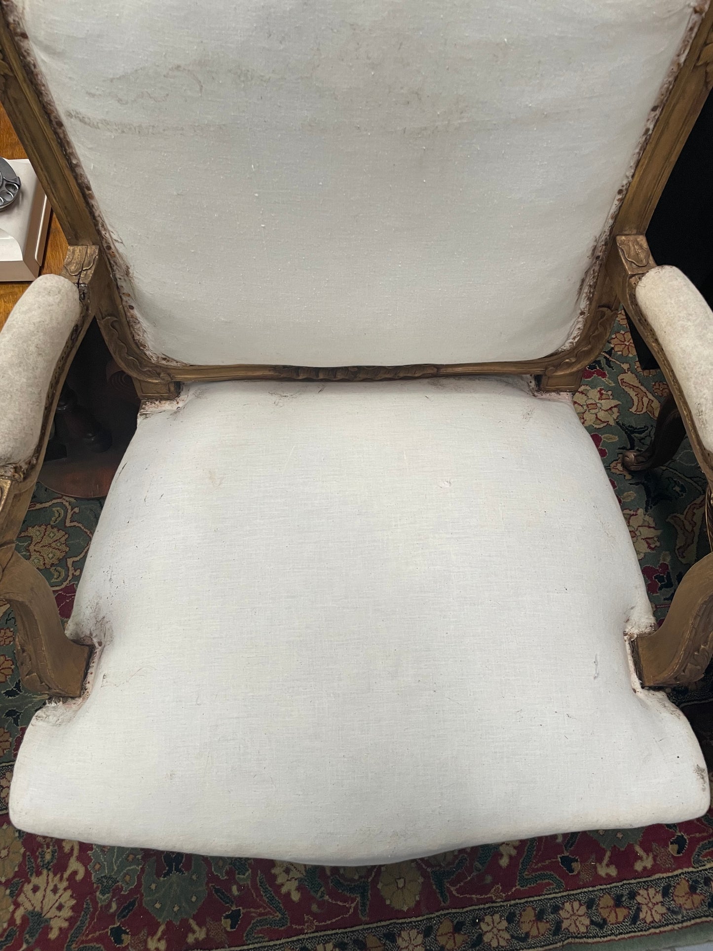 French Pair of Early 19th Century Louis XV Style Armchairs