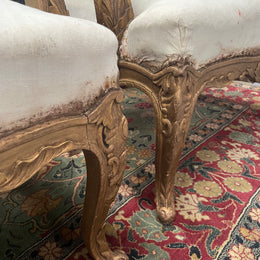 French Pair of Early 19th Century Louis XV Style Armchairs