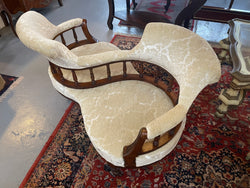 Rare Late Victorian Walnut Double Sided Conversation Couch | Antique & Vintage | Moonee Ponds Antiques | Australia Wide Delivery