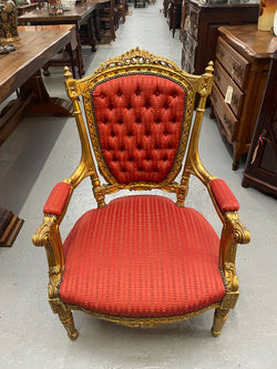 Pair of Antique Gilt Louis XVI Style Salon Chairs | Antique & Vintage | Moonee Ponds Antiques | Australia Wide Delivery