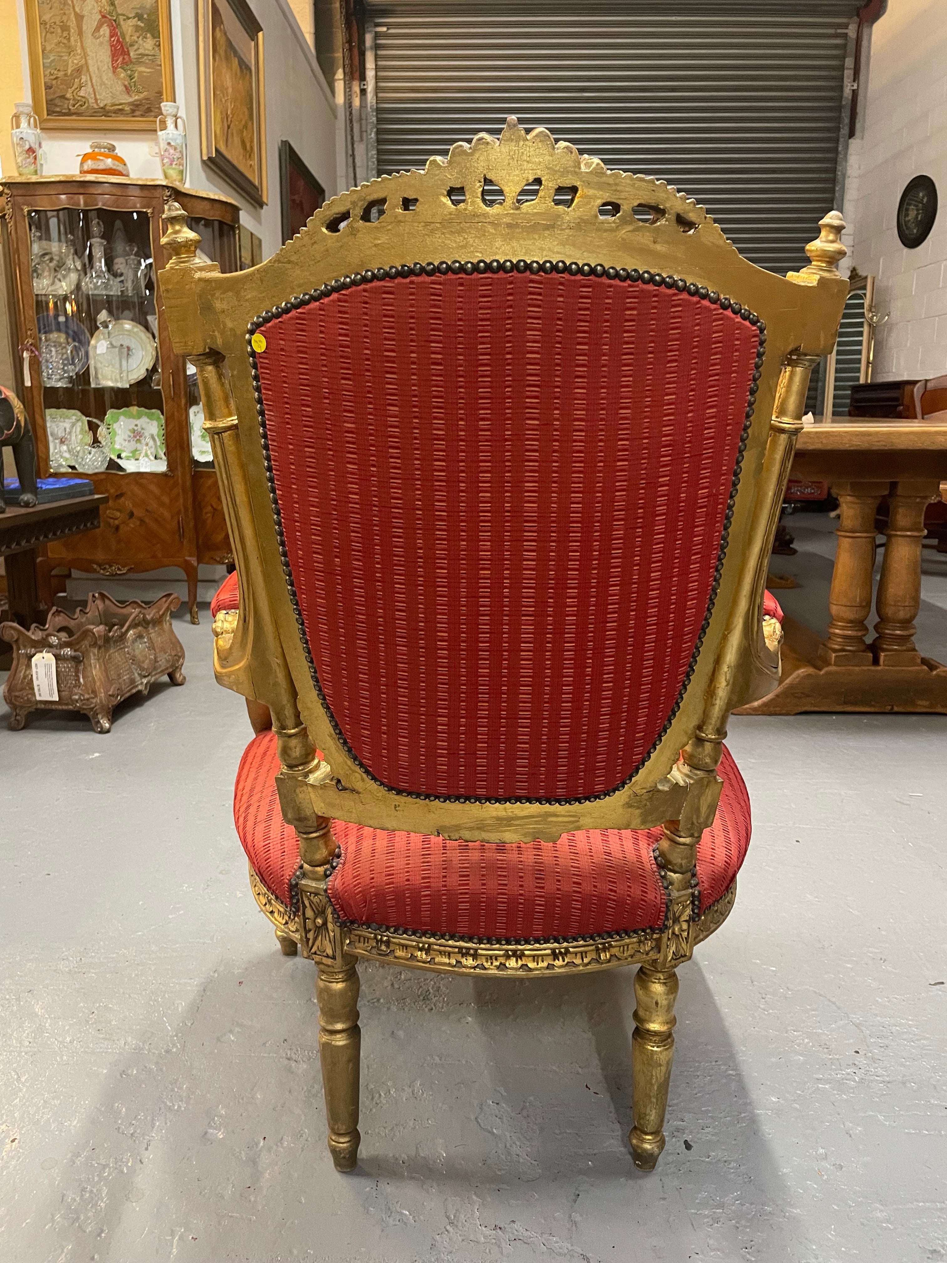 Pair of Antique Gilt Louis XVI Style Salon Chairs | Antique & Vintage | Moonee Ponds Antiques | Australia Wide Delivery