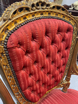 Pair of Antique Gilt Louis XVI Style Salon Chairs | Antique & Vintage | Moonee Ponds Antiques | Australia Wide Delivery