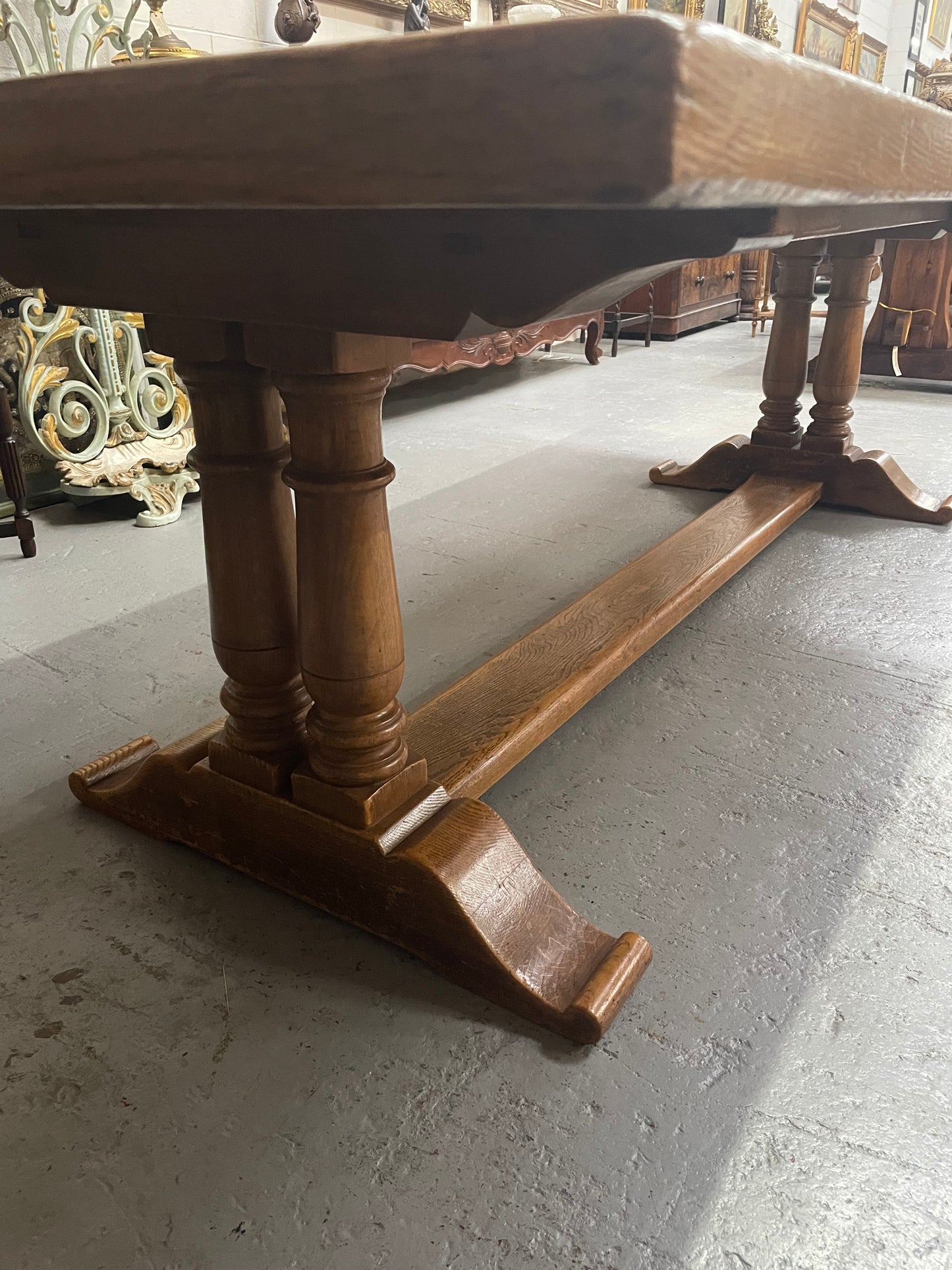 Vintage 18th Century Style French Farmhouse Table of Large Proportions