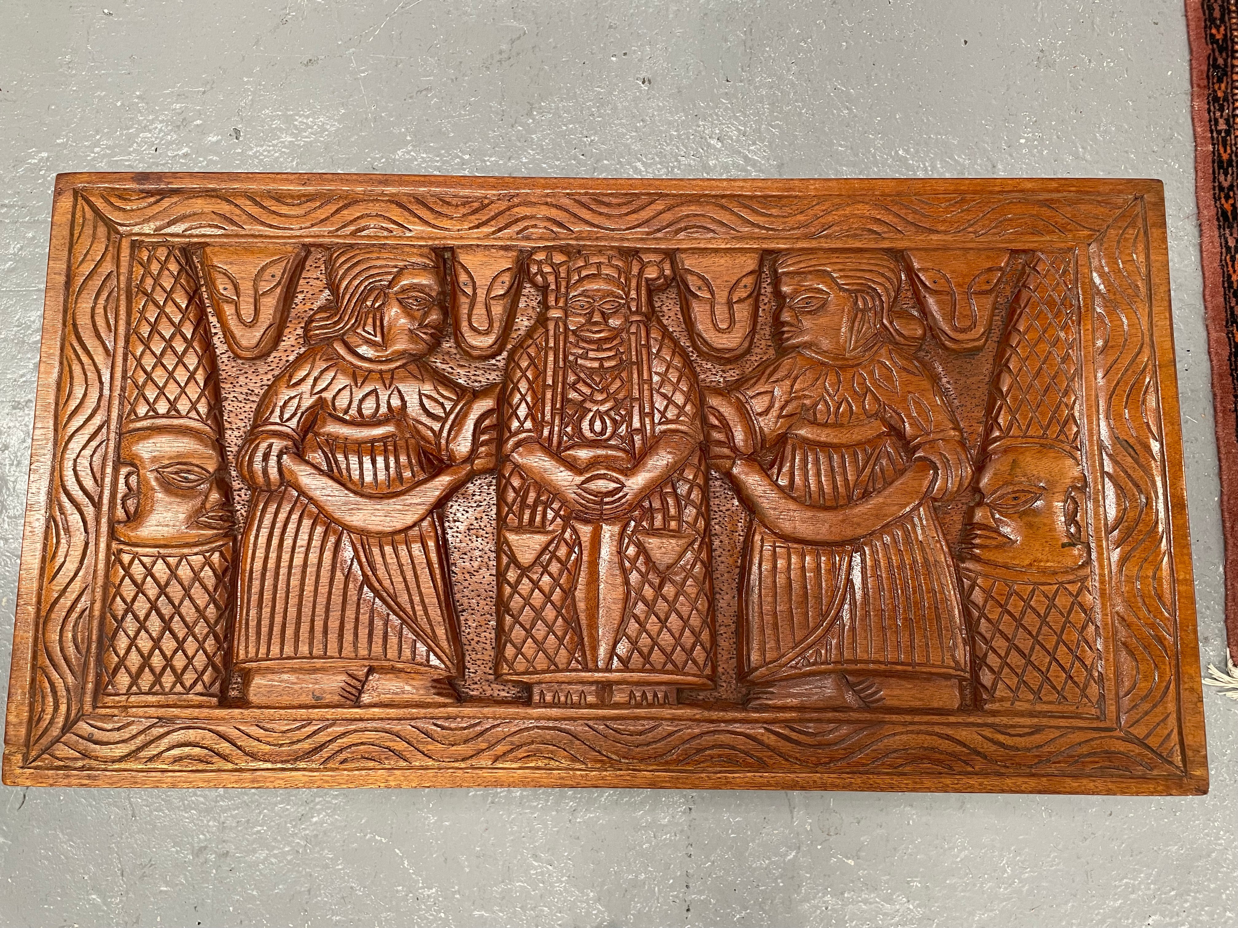 Vintage Hand Carved Teak Coffee Table Featuring Elephants | Antique & Vintage | Moonee Ponds Antiques | Australia Wide Delivery