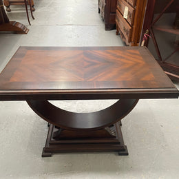 Art Deco Walnut Occasional D Shape Coffee Table