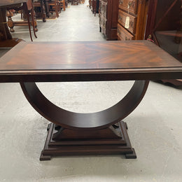 Art Deco Walnut Occasional D Shape Coffee Table