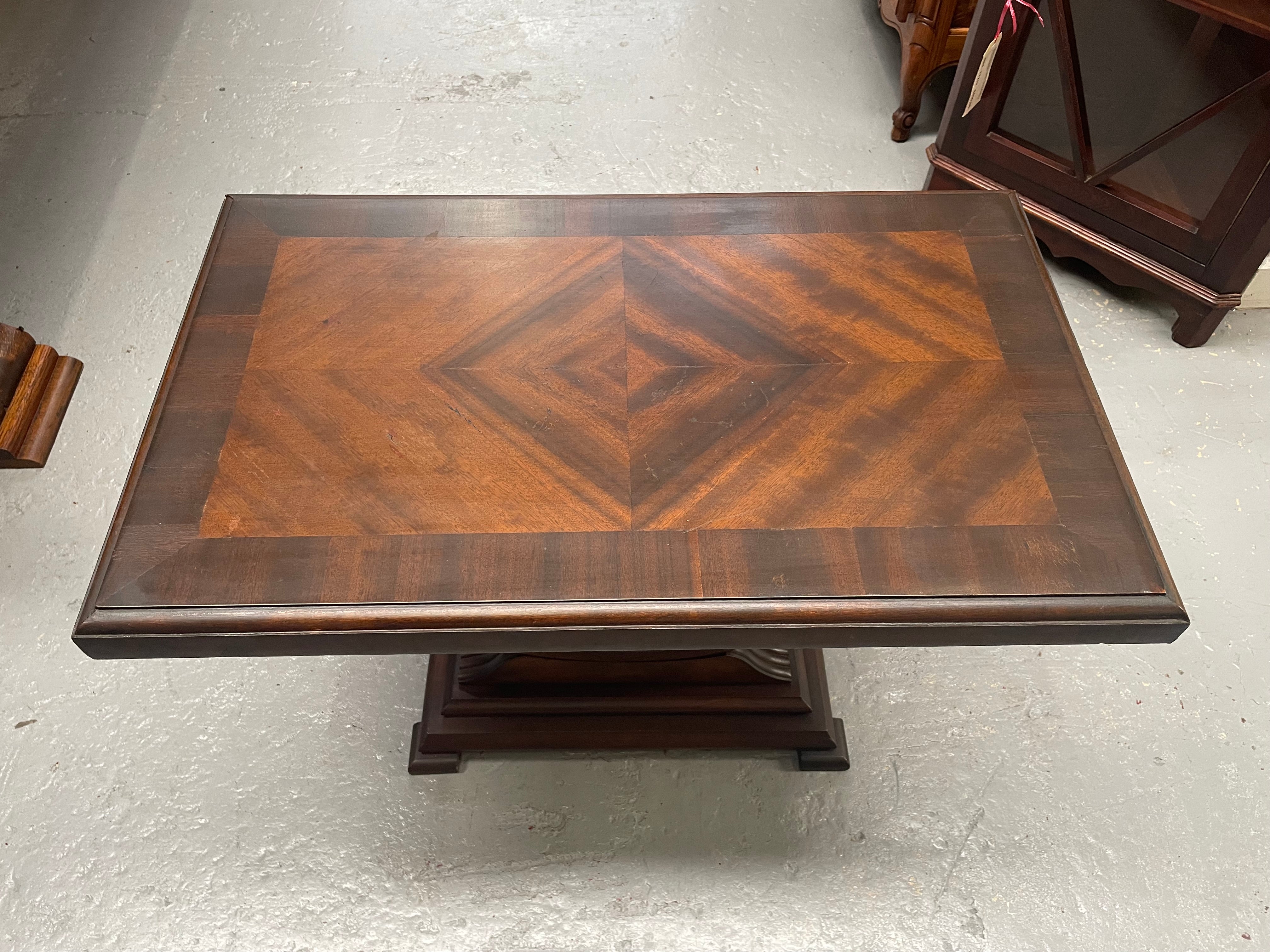 Art Deco Walnut Occasional D Shape Coffee Table | Antique & Vintage | Moonee Ponds Antiques | Australia Wide Delivery