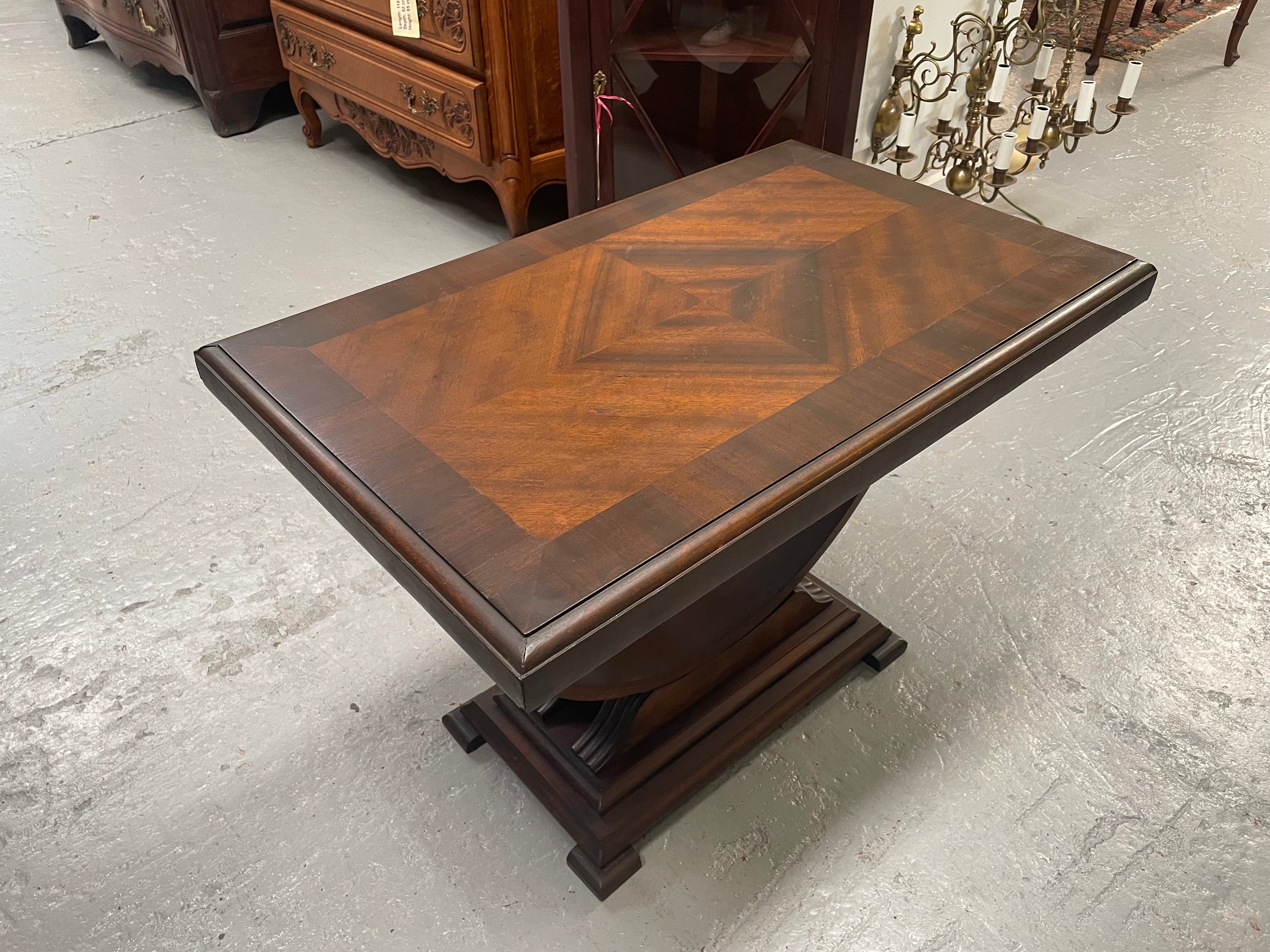 Art Deco Walnut Occasional D Shape Coffee Table | Antique & Vintage | Moonee Ponds Antiques | Australia Wide Delivery