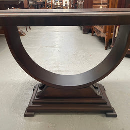 Art Deco Walnut Occasional D Shape Coffee Table