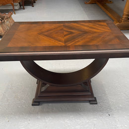 Art Deco Walnut Occasional D Shape Coffee Table