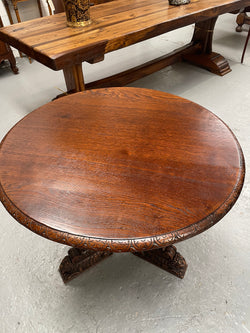 Antique French Oak Renaissance Style Round Centre Table | Antique & Vintage | Moonee Ponds Antiques | Australia Wide Delivery