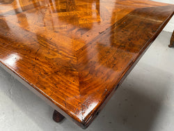 Large Spanish Style Pine & Oak Parquetry Top Dining Table | Antique & Vintage | Moonee Ponds Antiques | Australia Wide Delivery