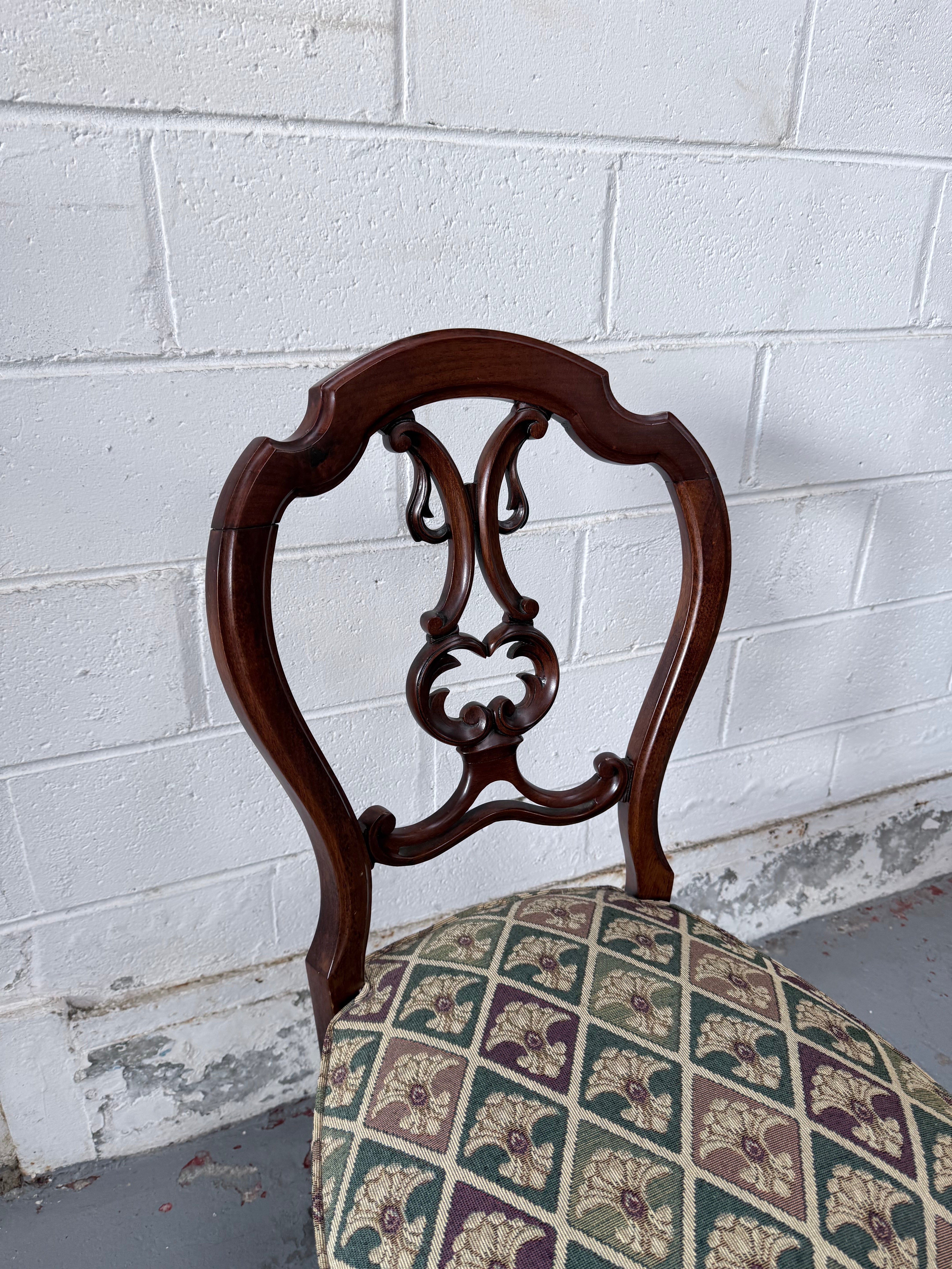 Victorian Tapestry Style Upholstered Single Chair | Antique & Vintage | Moonee Ponds Antiques | Australia Wide