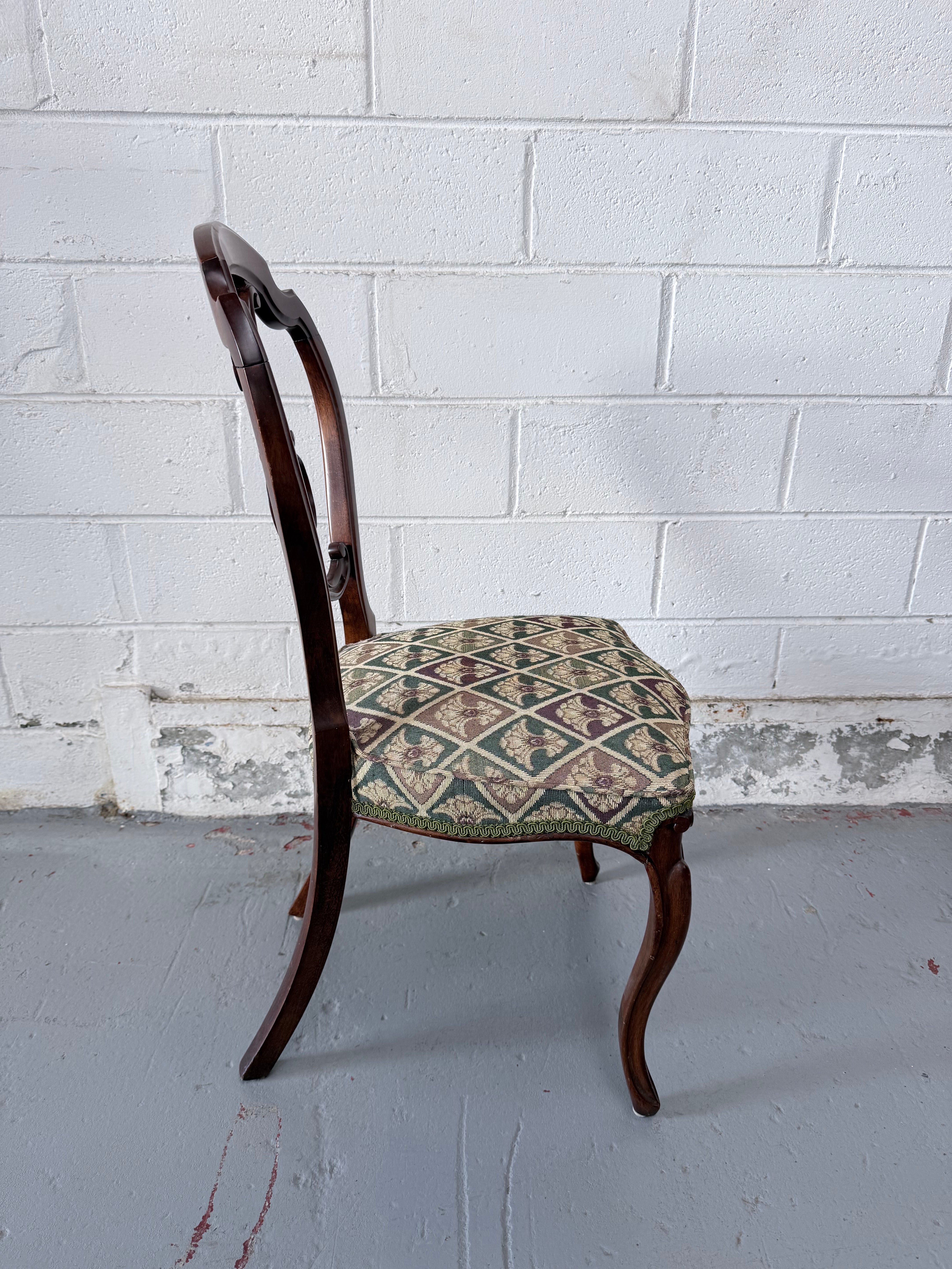 Victorian Tapestry Style Upholstered Single Chair | Antique & Vintage | Moonee Ponds Antiques | Australia Wide