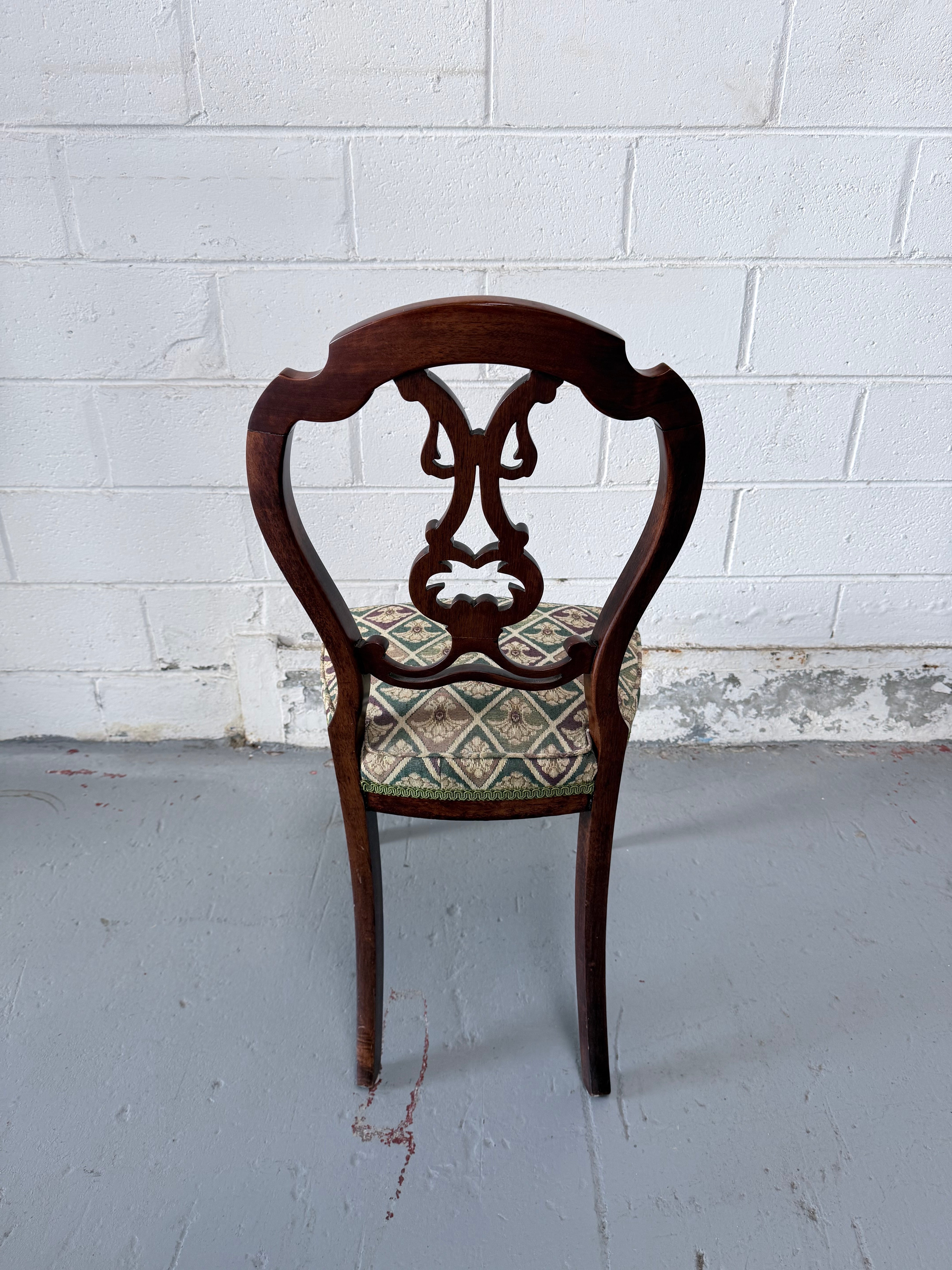 Victorian Tapestry Style Upholstered Single Chair | Antique & Vintage | Moonee Ponds Antiques | Australia Wide