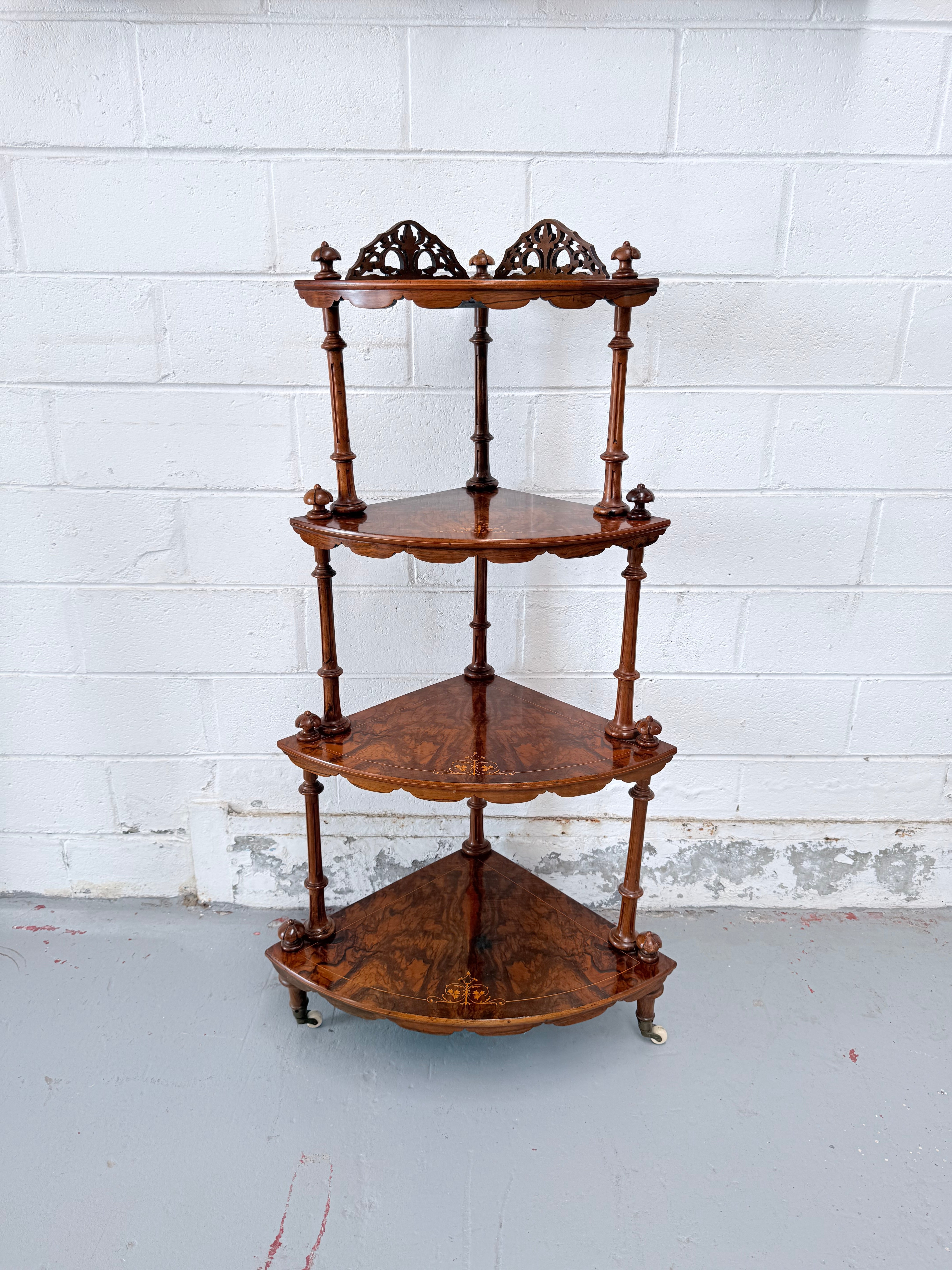 Victorian Tiered Figured Walnut Whatnot | Antique & Vintage | Moonee Ponds Antiques | Australia Wide