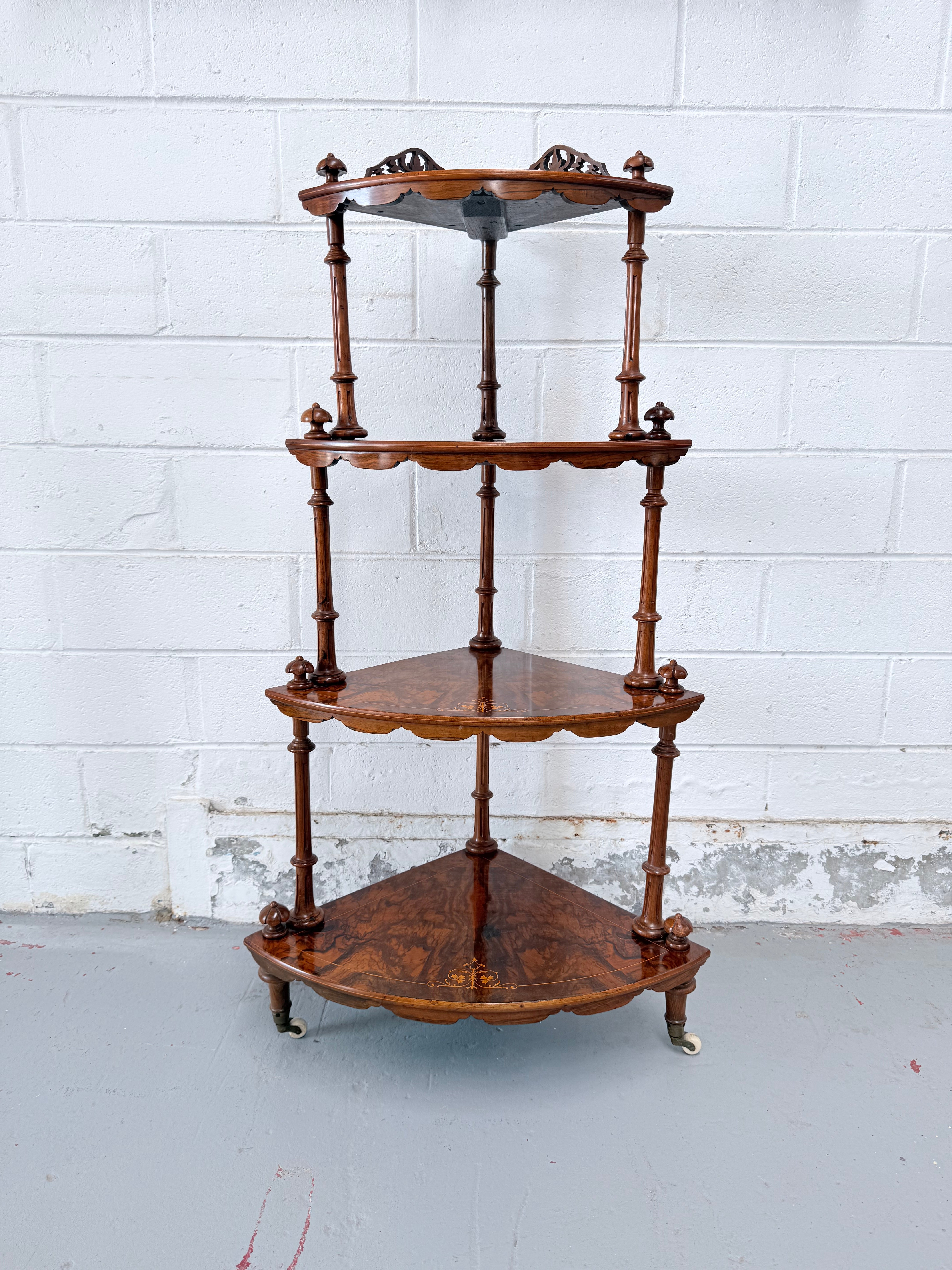 Victorian Tiered Figured Walnut Whatnot | Antique & Vintage | Moonee Ponds Antiques | Australia Wide