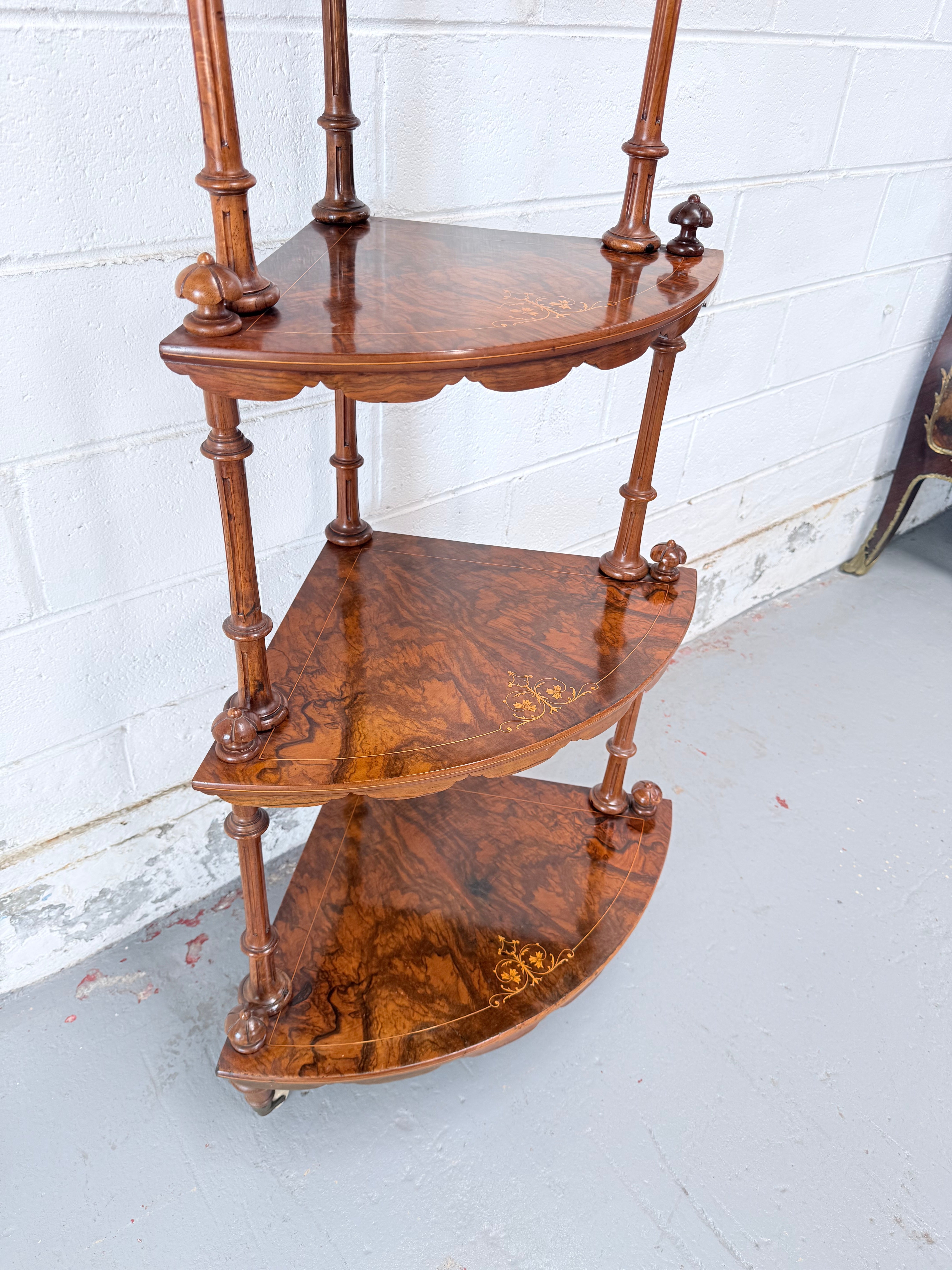 Victorian Tiered Figured Walnut Whatnot | Antique & Vintage | Moonee Ponds Antiques | Australia Wide