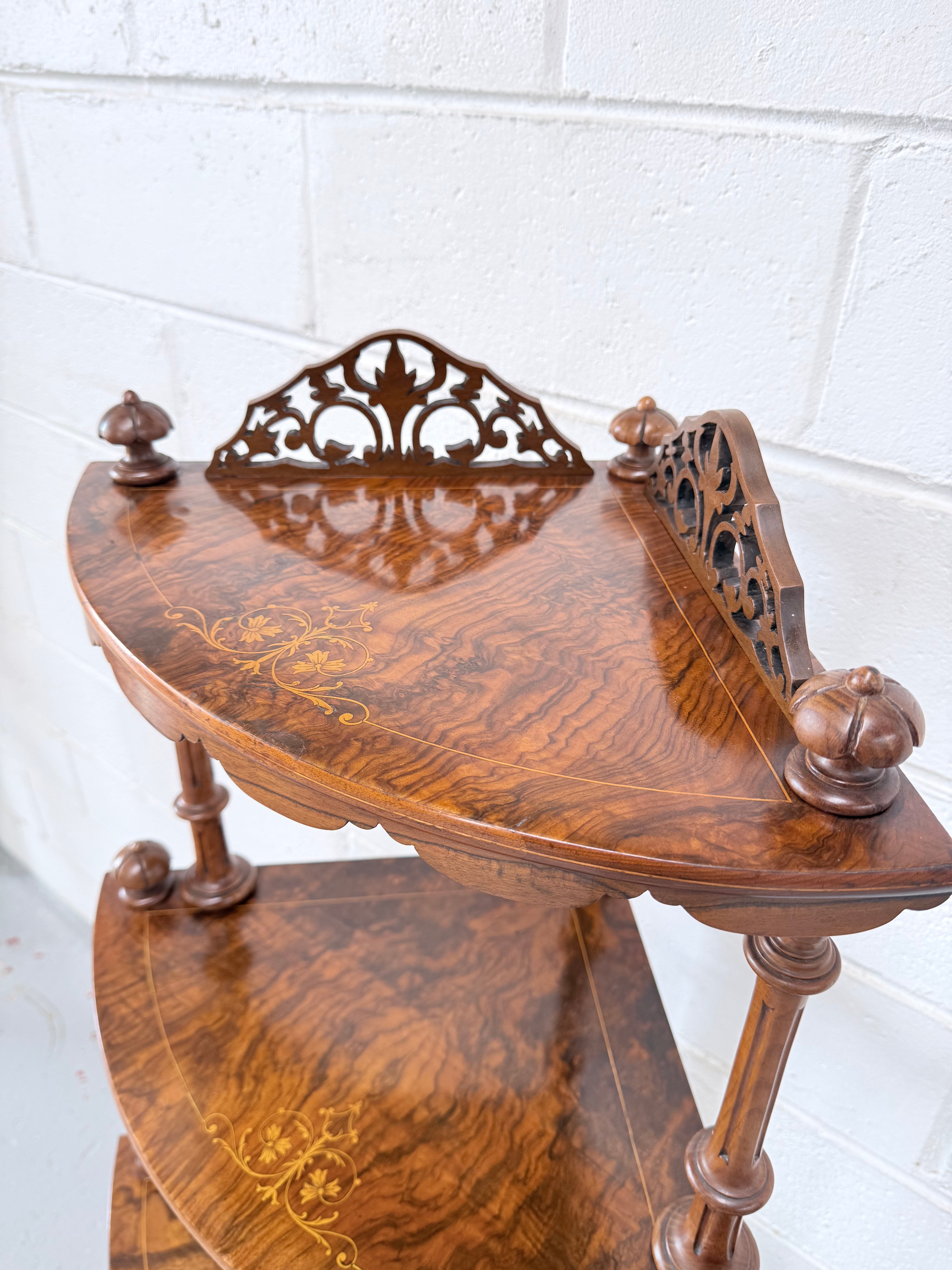 Victorian Tiered Figured Walnut Whatnot | Antique & Vintage | Moonee Ponds Antiques | Australia Wide