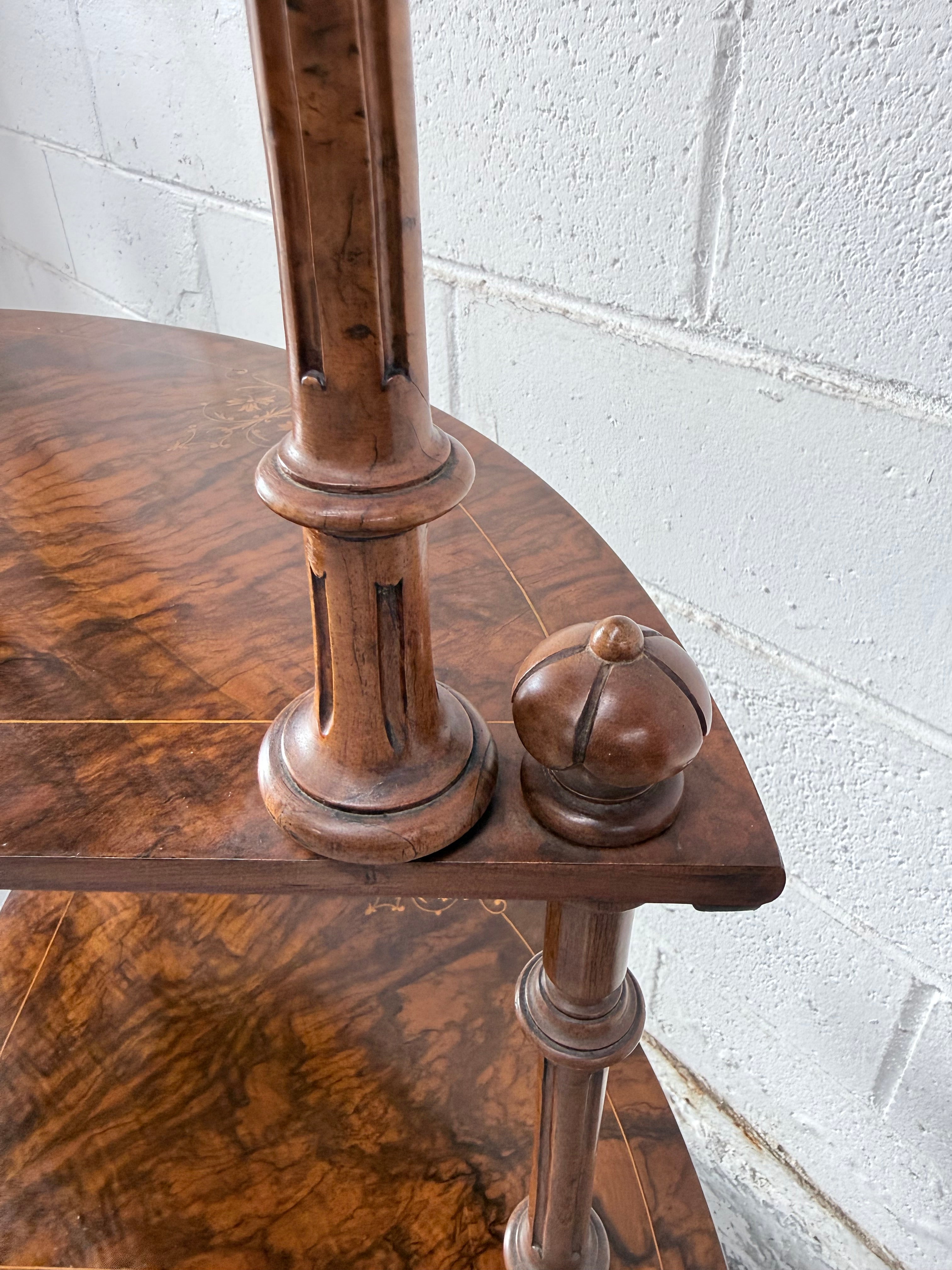 Victorian Tiered Figured Walnut Whatnot | Antique & Vintage | Moonee Ponds Antiques | Australia Wide
