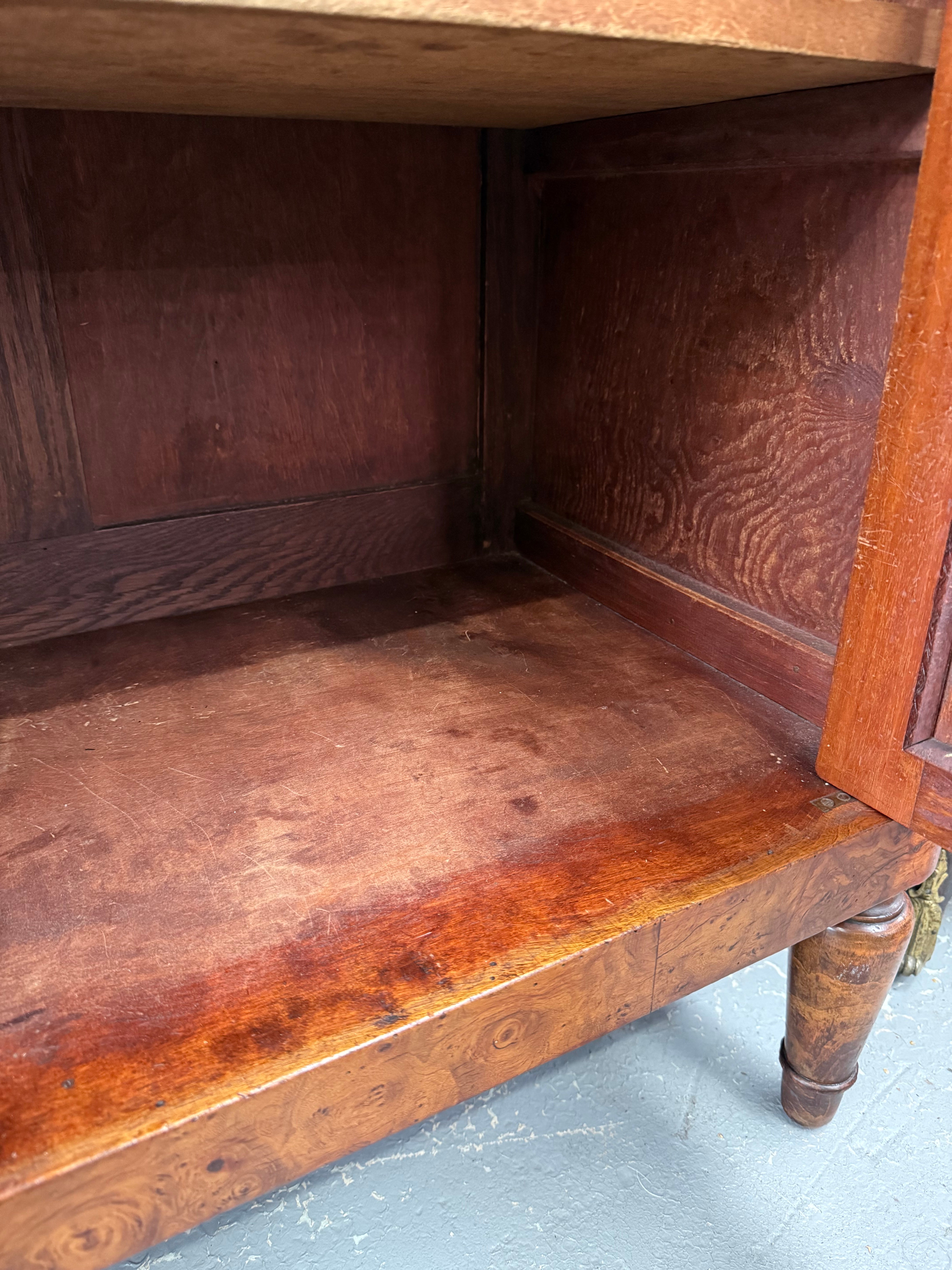 Figured Walnut Marble Top Buffet With Mirror | Antique & Vintage | Moonee Ponds Antiques | Australia Wide