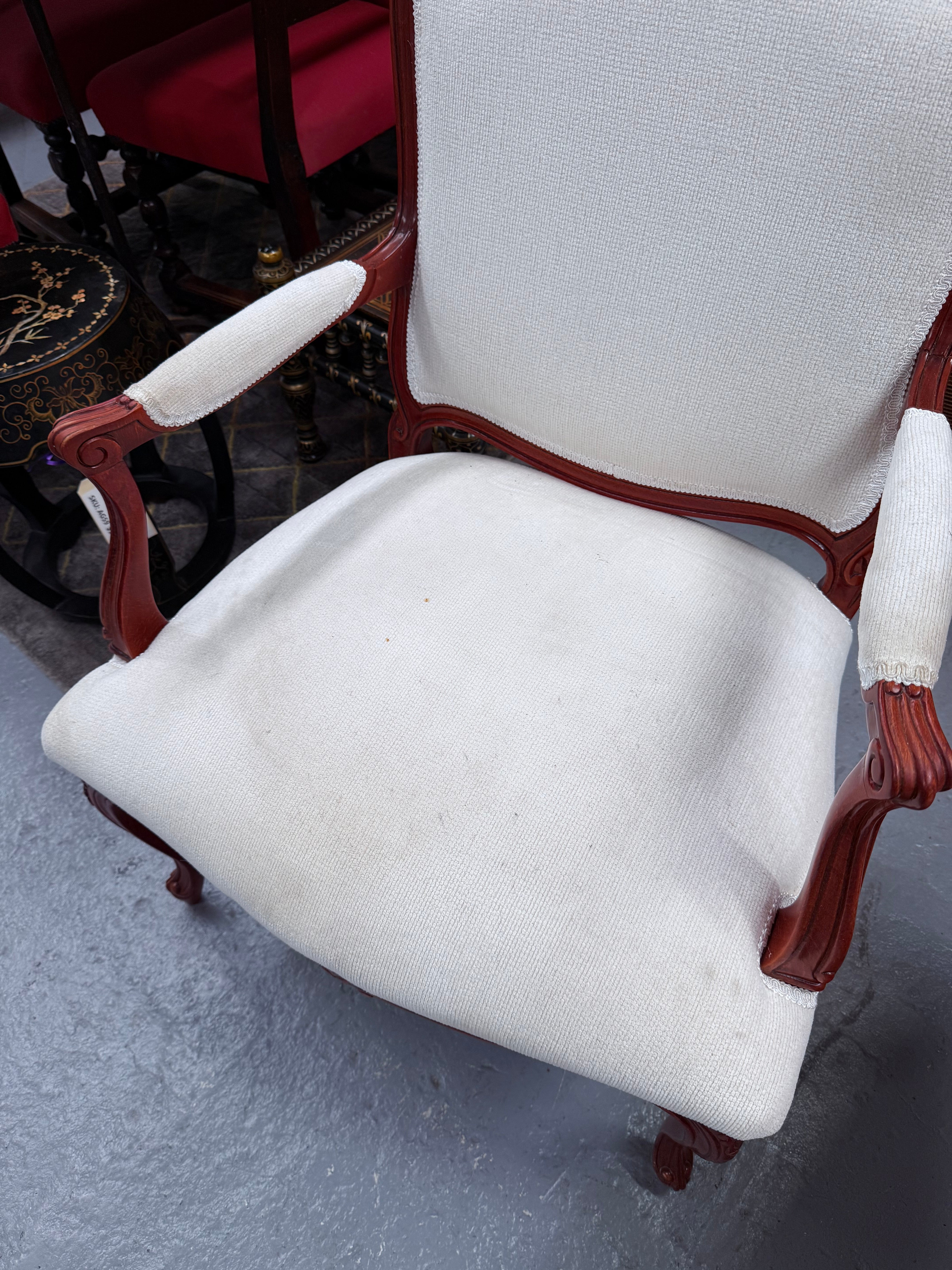 Louis XVth Style Upholstred Armchairs | Antique & Vintage | Moonee Ponds Antiques | Australia Wide