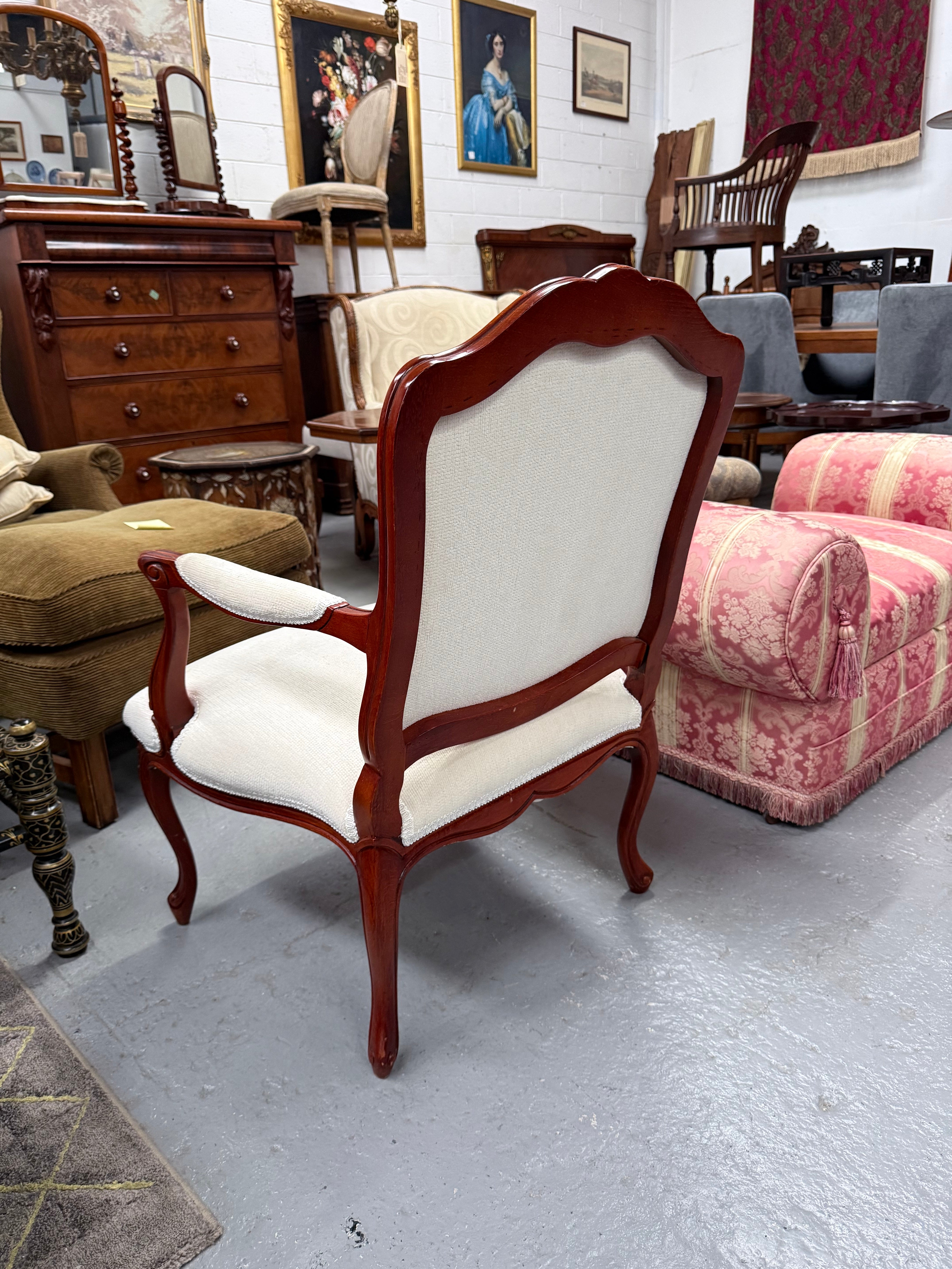 Louis XVth Style Upholstred Armchairs | Antique & Vintage | Moonee Ponds Antiques | Australia Wide