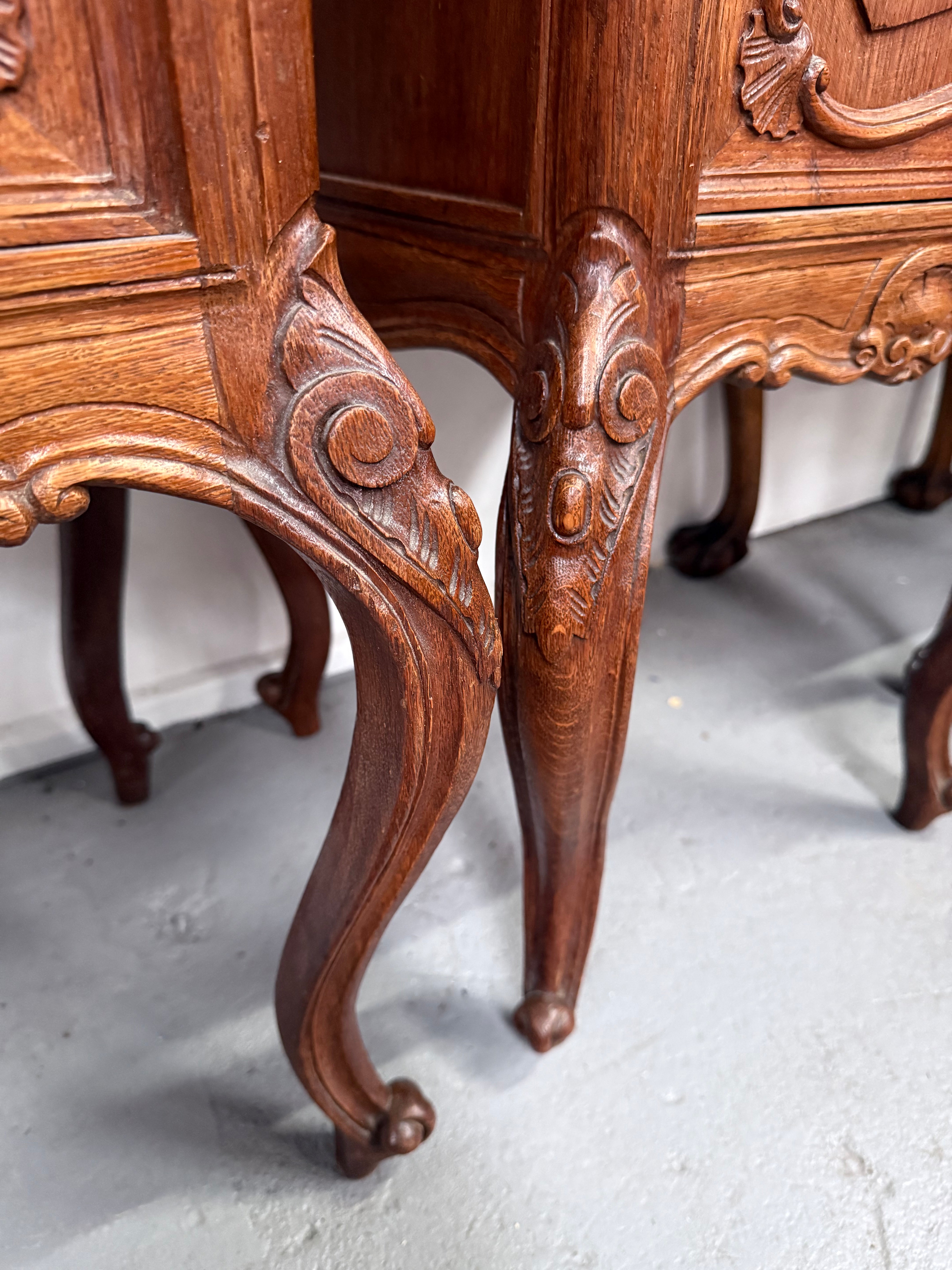 Pair of Louis XVth Style Marble Top Bedsides | Antique & Vintage | Moonee Ponds Antiques | Australia Wide