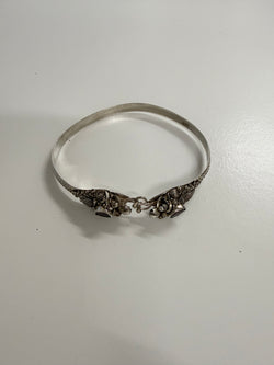 Vintage Sterling Silver & Garnet Bracelet Featuring Dragon Heads | Antique & Vintage | Moonee Ponds Antiques | Australia Wide Delivery