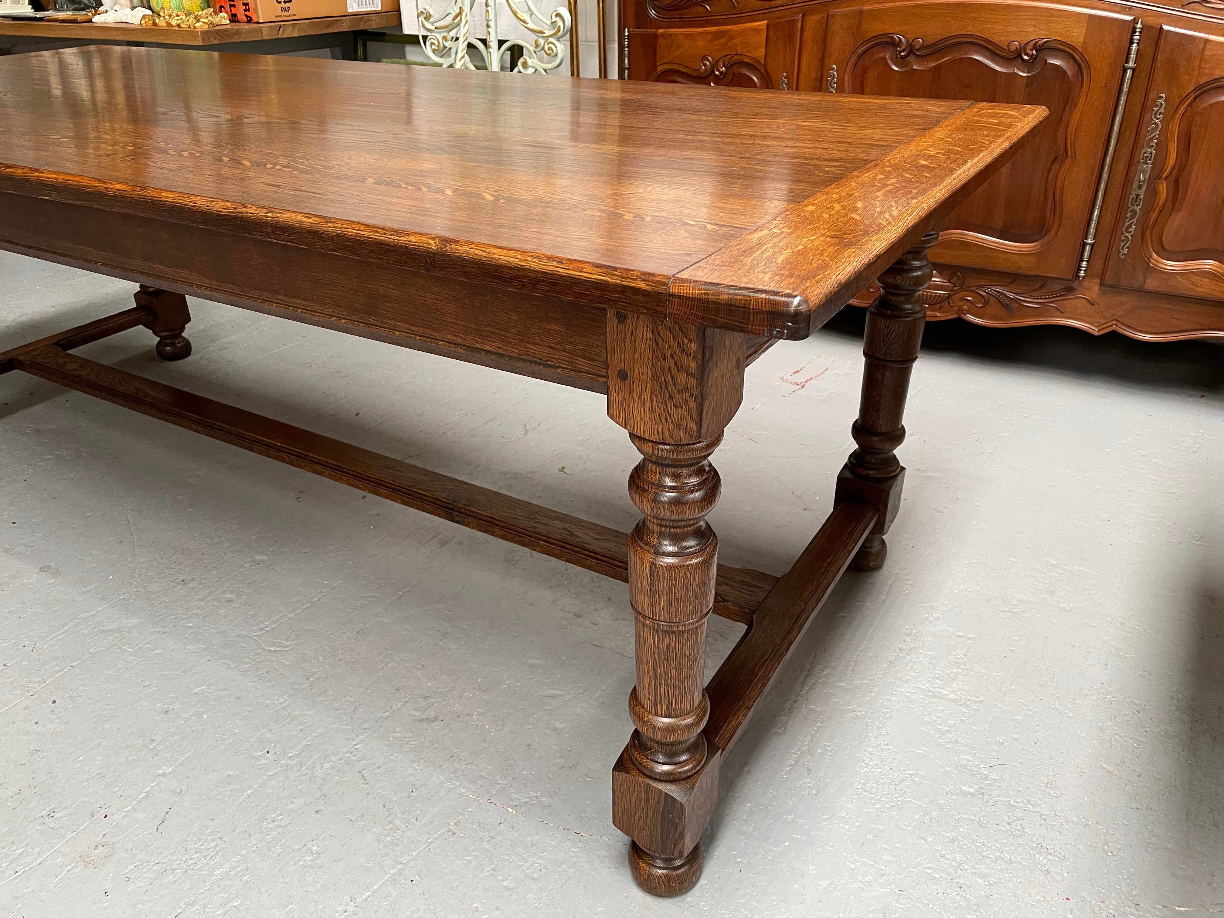 French Oak Stretcher Base Farmhouse Dining Table | Antique & Vintage | Moonee Ponds Antiques | Australia Wide Delivery