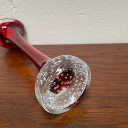 Lovely Murano ruby vase perfect for single roses . In good original condition with no chips.