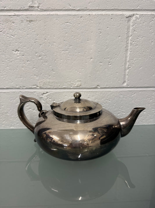 Vintage Heavy Silver Plate Robur Teapot & Infuser
