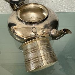 Vintage Heavy Silver Plate Robur Teapot & Infuser