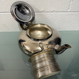 Vintage Heavy Silver Plate Robur Teapot & Infuser