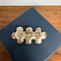 Vintage Modernist Silver Tone Brooch C:1960's