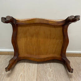 Victorian Walnut Upholstered Footstool