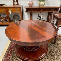 Victorian Flame Mahogany Circular Coffee Table