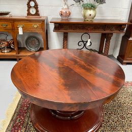 Victorian Flame Mahogany Circular Coffee Table