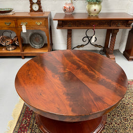Victorian Flame Mahogany Circular Coffee Table