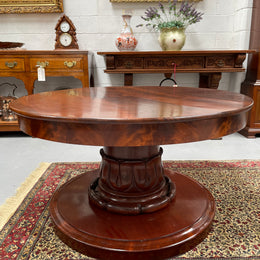 Victorian Flame Mahogany Circular Coffee Table