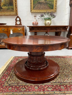 Victorian Flame Mahogany Circular Coffee Table | Antique & Vintage | Moonee Ponds Antiques | Australia Wide Delivery