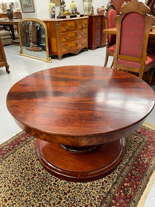 Victorian Flame Mahogany Circular Coffee Table