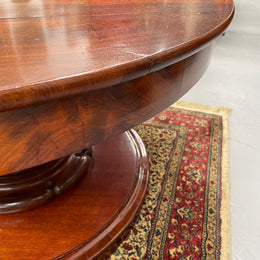 Victorian Flame Mahogany Circular Coffee Table