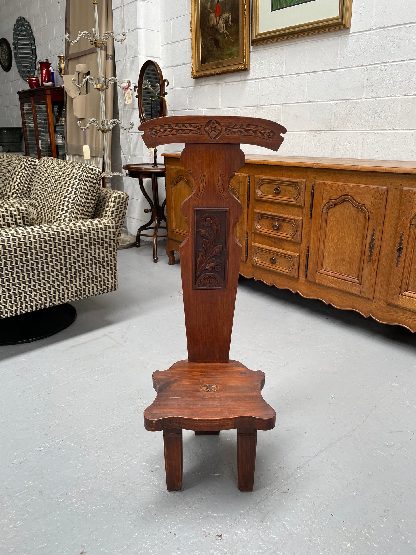 Vintage Mahogany Spinning Chair