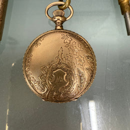 Victorian Silver & Gilt Metal Chatelaine with Attachments