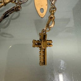 Victorian Silver & Gilt Metal Chatelaine with Attachments